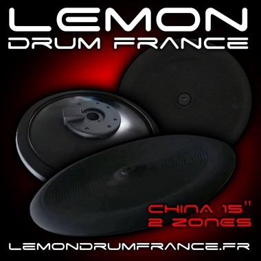 China pad cymbale Lemon 15 pouces 2 zones